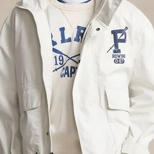 Polo Ralph Lauren Twill Graphic Hooded Jacket - Size Medium